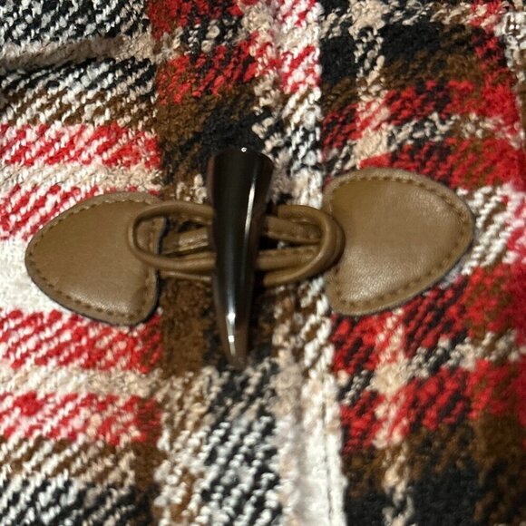 Maurices SZXXL Chunky Plaid Coat Toggles Sherpa Collar Western Preppy Ranch - Picture 8 of 12